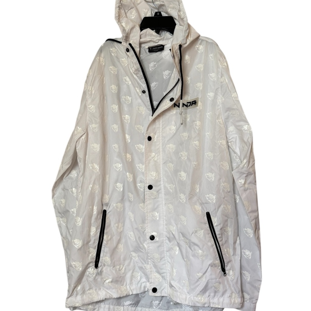 Ninja‎ White Windbreaker Hooded Jacket